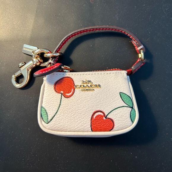 Coach Handbags - Mini Nolita Bag Charm With Heart Cherry Print